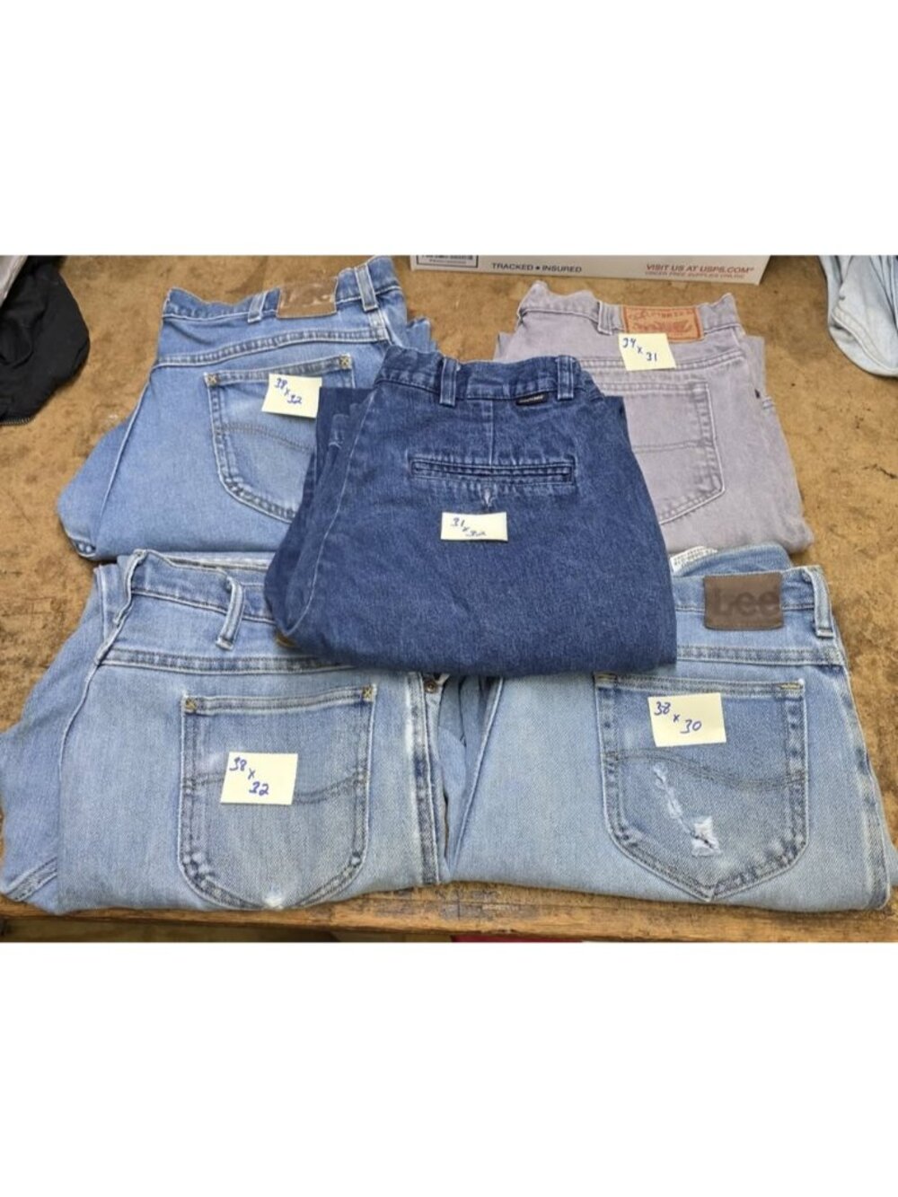 Vintage Men's Jeans Lot Lee Gap Pioneer Dockers 5pc